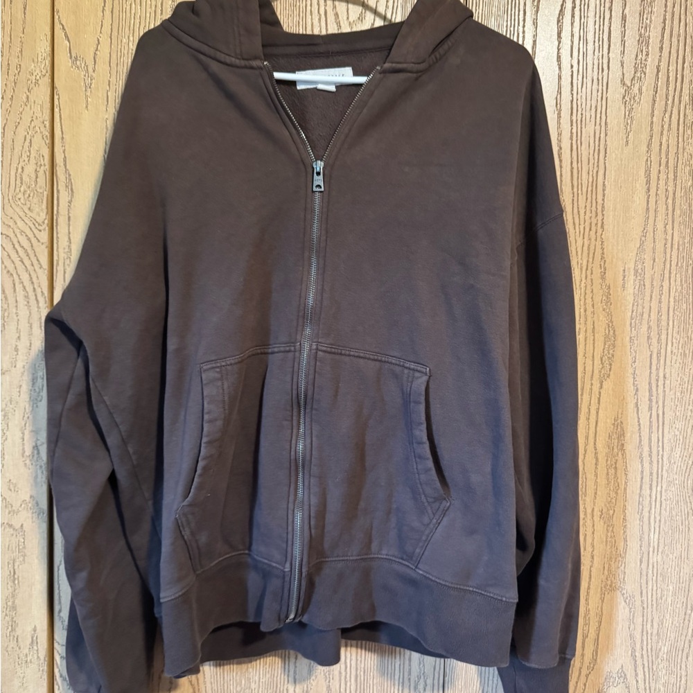 Aeropostale Brown Zip-up Hoodie